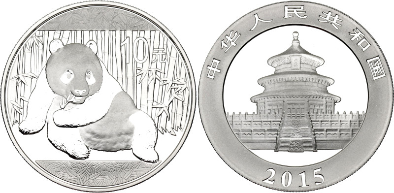 China Republic 10 Yuan 2015

KM# 2216, N# 71394; Silver 31.08 g.; Panda Bullio...