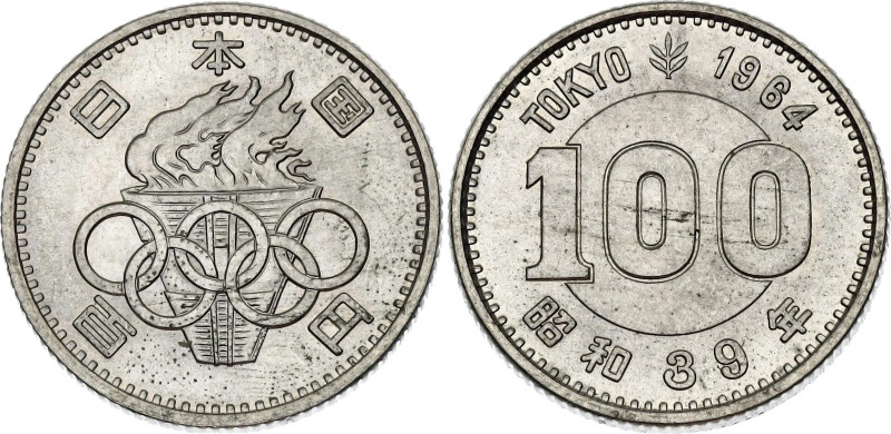 Japan 100 Yen 1964 (39)

Y# 79, JNDA# 03-2, N# 9584; Silver 4.86 g.; Shōwa (Hi...