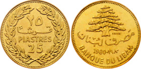 Lebanon 25 Piastres 1980 Essai