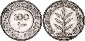 Palestine 100 Mils 1939 NGC MS62