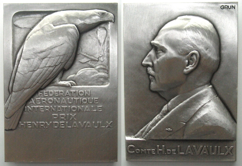 Henry de La Vaulx prize medal by the Fédération Aéronautique Internationale, 193...