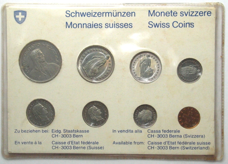 SWITZERLAND. 1979 Specimen Set, issued by the Federal Treasury, RARE! Prooflike ...