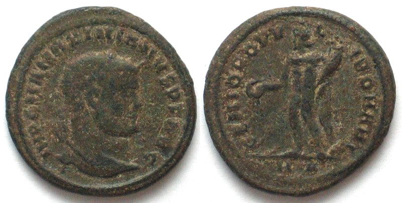 MAXIMIANUS I Herculius (286-310 AD). AE Follis, 296-298, Rome mint, GENIO POPVLI...