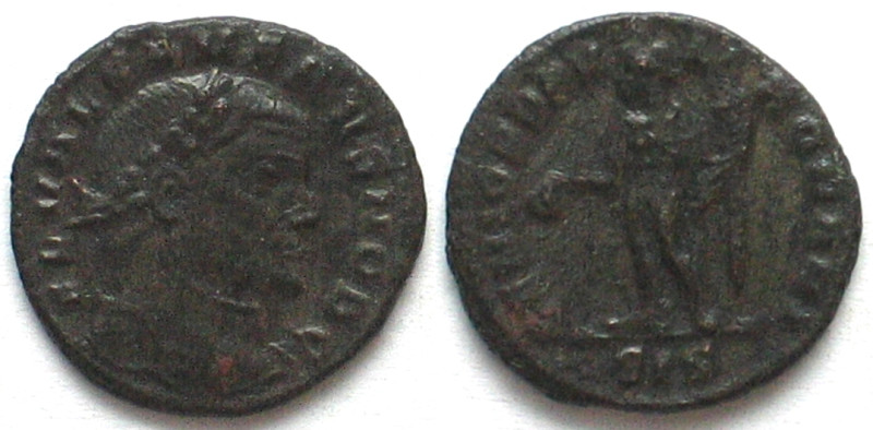 SEVERUS II (305-307 AD). AE 1/4 Follis, SIS, Siscia mint, Genius, GENIO POPVLI R...