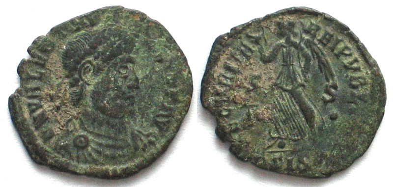 VALENTINIAN I (364-375 AD). AE Centenionalis, Siscia mint, .SIS., 2nd officina, ...