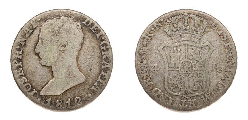 José Napoleón (1808-1813). 1813 RN. Madrid. 4 reales. (AC 22). 6,07 gr. 

Stat...