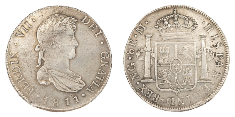 Fernando VII (1808-1833). 1811 M. Guatemala. 8 reales. (AC 1224). 26,69 gr. 

...