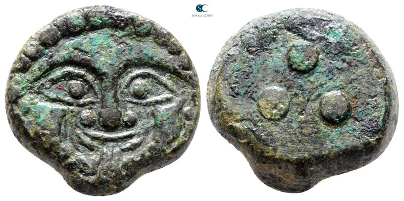 Sicily. Himera circa 425-409 BC. 
Tetras or Trionkion Æ

20 mm, 10,67 g


...