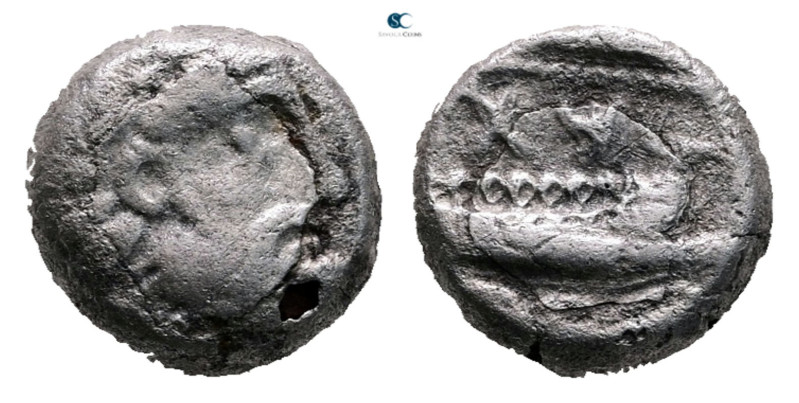 Phoenicia. Arados circa 380-338 BC. 
1/3 Shekel AR

11 mm, 2,83 g



Near...