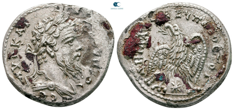 Seleucis and Pieria. Laodicea ad Mare. Septimius Severus AD 193-211. 
Billon-Te...