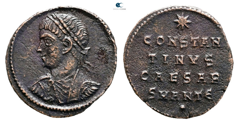 Constantine II, as Caesar AD 317-337. Antioch
Follis Æ

18 mm, 2,30 g



...