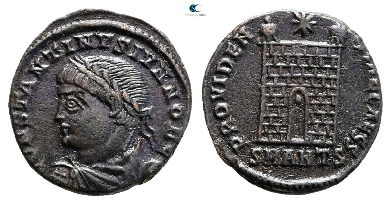 Constantine II, as Caesar AD 317-337. Antioch
Follis Æ

19 mm, 3,09 g



...