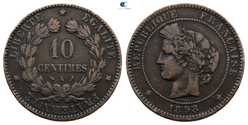 France. AD 1898. 
10 Centimes 1898 A

 mm, 10 g



Very Fine