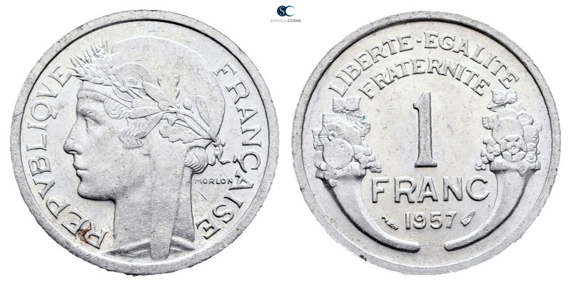 France. AD 1957. 
1 Franc

 mm, 1,3 g



Nearly Uncirculated