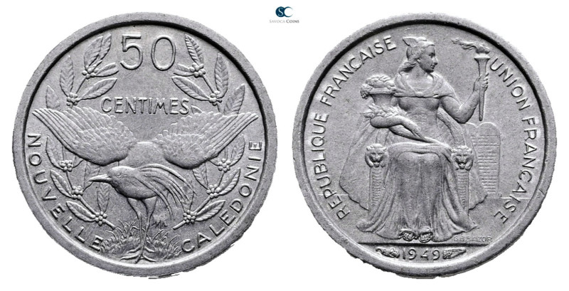 New Caledonia. AD 1949. 
50 Centimes

 mm, 0,7 g



Uncirculated