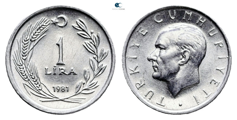 Turkey. AD 1981. 
1 Lira

 mm, 1,11 g



Mint State