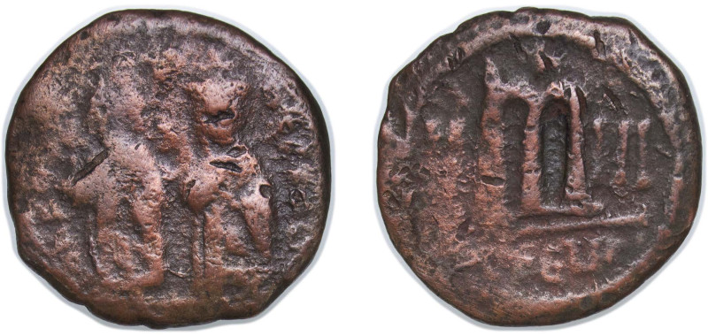 Byzantine states Byzantine Empire 604-605 τΗЄчΡ' III 40 Nummi - Phocas and Leont...