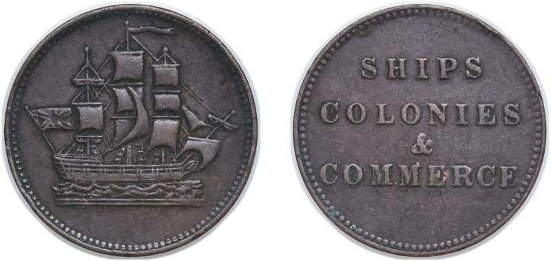 Canada Prince Edward Island British colony ND ½ Penny (Ships, Colonies and Comme...