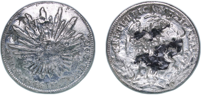 Mexico Federal Republic 1846 Mo MF 8 Reales Silver (.903) Mexico City Mint 26.45...