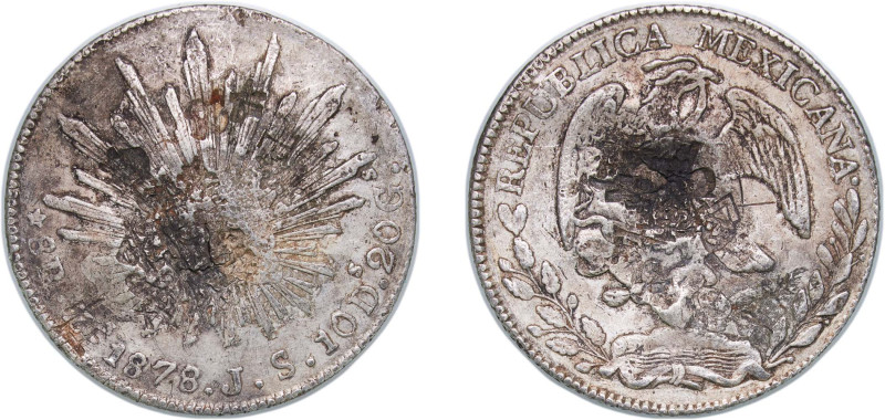 Mexico Federal Republic 1878 Zs JS 8 Reales Silver (.903) Zacatecas Mint (231000...