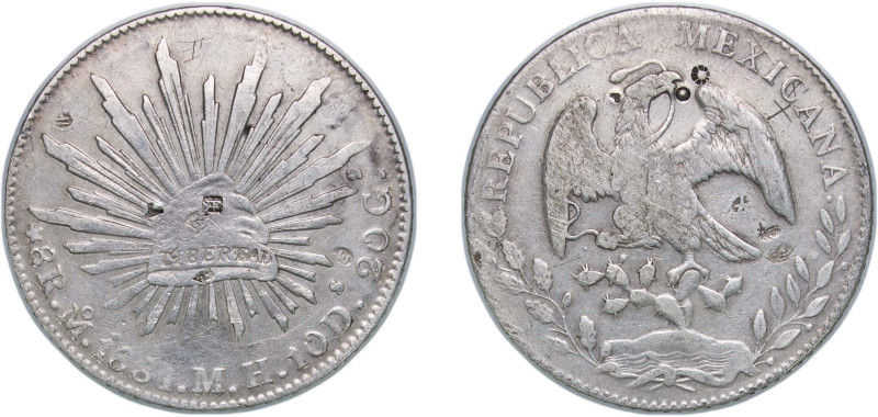 Mexico Federal Republic 1881 Mo MH 8 Reales Silver (.903) Mexico City Mint (5712...