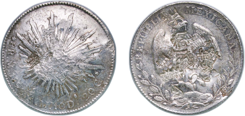 Mexico Federal Republic 1895 Mo AM 8 Reales Silver (.903) Mexico City Mint (1047...