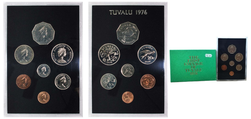 Tuvalu Constitutional Monarchy Within The Commonwealth 1976 Coinage Set - Elizab...