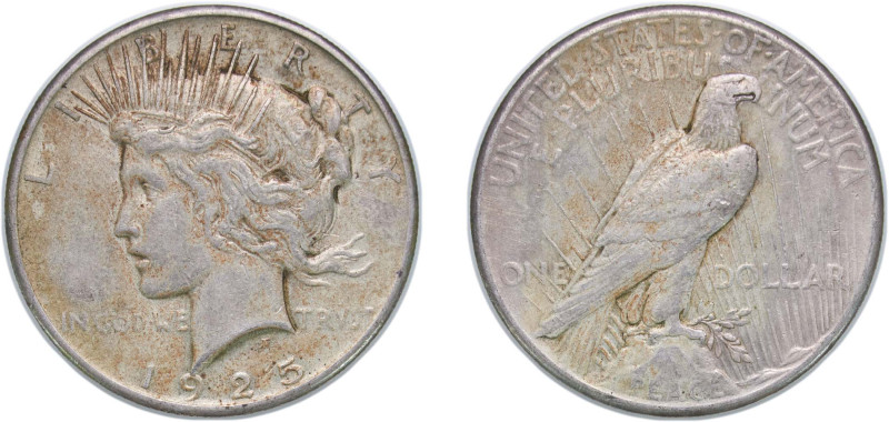 United States Federal republic 1925 1 Dollar "Peace Dollar" Silver (.900) Philad...