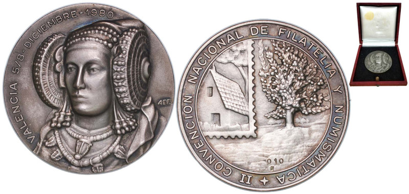 Spain Kingdom 1980 Medal - II Convención Nacional de Filatelia y Numismática S...