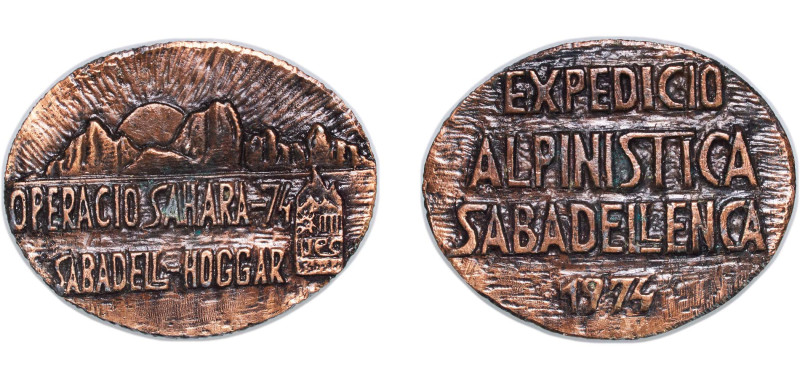 Spain Nationalist Government 1974 Medal - Expedicio alpinistica Sabadellenca Bro...