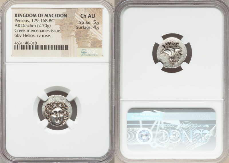 MACEDONIAN KINGDOM. Perseus (179-168 BC). AR drachm (17mm, 2.70 gm, 6h). NGC Cho...