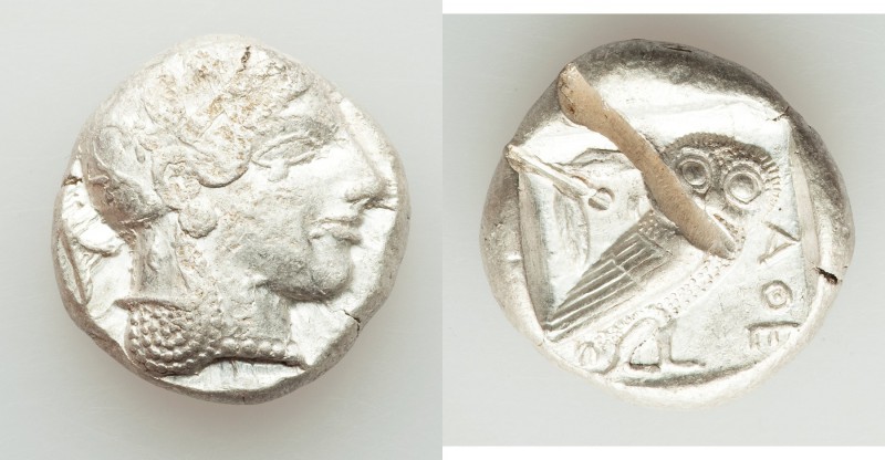 ATTICA. Athens. Ca. 455-440 BC. AR tetradrachm (23mm, 17.23 gm, 1h). XF, test cu...