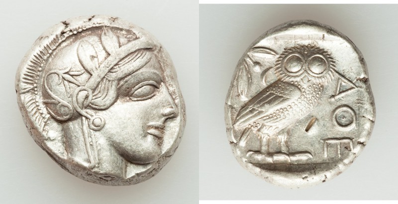 ATTICA. Athens. Ca. 440-404 BC. AR tetradrachm (23mm, 17.21 gm, 7h). XF, test cu...
