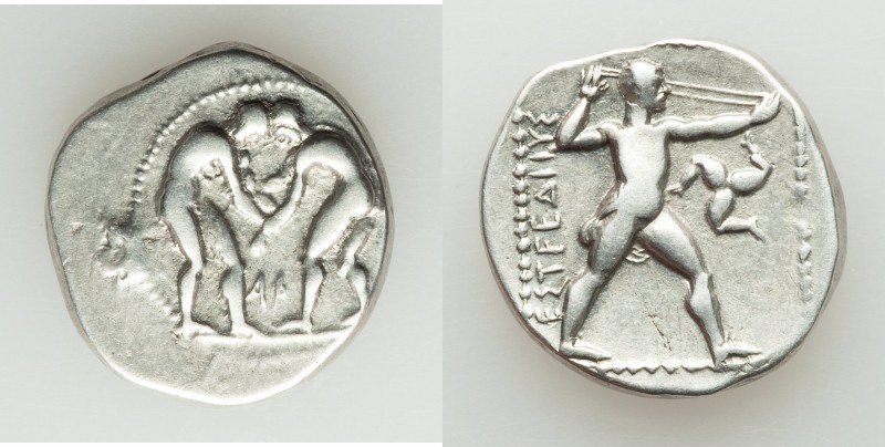 PAMPHYLIA. Aspendus. Ca. 420-370 BC. AR stater (21mm, 10.67 gm, 1h). VF. Two wre...