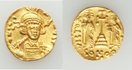 Constantine IV Pogonatus (AD 668-685). AV solidus (18mm, 4.30 gm, 7h). XF, clipped, edge filed. Constantinople, uncertain officina, AD 668-676. d N C-...