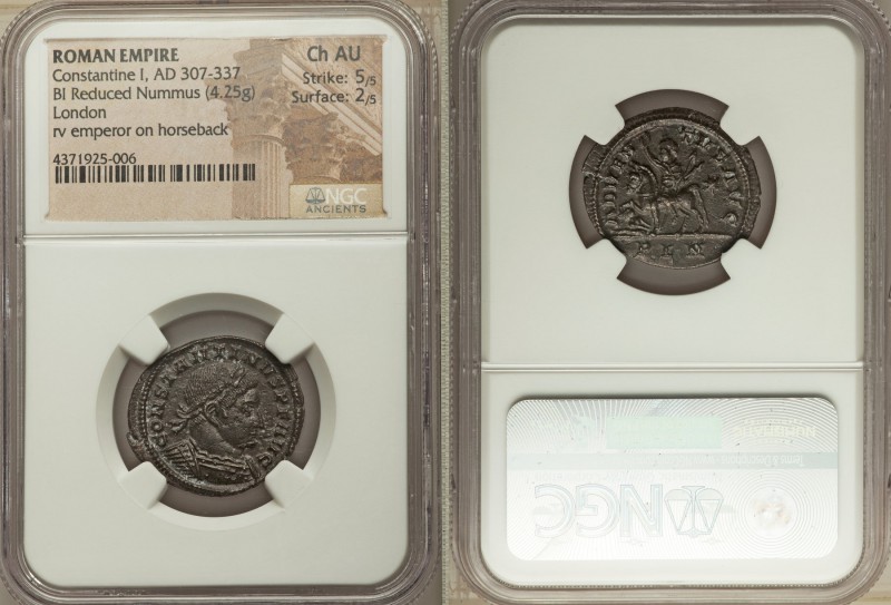 ANCIENT LOTS. Roman Imperial. Ca. AD 305-337. Lot of two (2) AE folles. NGC Choi...