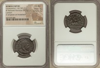 ANCIENT LOTS. Roman Imperial. Ca. AD 305-337. Lot of two (2) AE folles. NGC Choice AU. Includes: Galerius Caesar (AD 305-311), Genius reverse, NGC Cho...