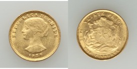 Republic gold 20 Pesos 1926-So XF (cleaned), Santiago mint, KM168. 19mm. 4.04gm. AGW 0.1177 oz. 

HID09801242017