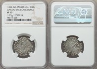 Aquitaine. Edward the Black Prince (1362-1372) Demi Gros ND VF30 NGC, Poitiers mint, Second Issue, cf. W&F-1974 (for obverse) and 196m (reverse). 23mm...