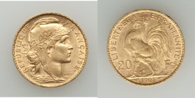Republic gold 20 Francs 1904 AU, Paris mint, KM847. 21mm. 6.43gm. AGW 0.1867 oz. 

HID09801242017