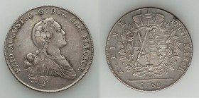 Saxony. Friedrich August III Taler 1768-EDC About XF (surface hairlines), KM983. 42mm. 27.95gm. 

HID09801242017