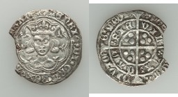 Henry VI (1422-1461) Mule Groat ND (1436-1438) VF (cleaned, edge chip), Calais mint, Pairing Pinecone-mascle obverse with Leaf-trefoil reverse die, S-...