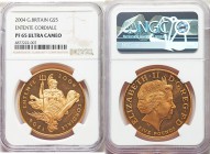 Elizabeth II gold Proof "Entente Cordiale" 5 Pounds 2004 PR65 Ultra Cameo NGC, KM-1055b. Mintage: 926. AGW 1.1771 oz. 

HID09801242017