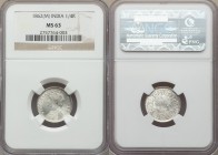 British India. Victoria 4-Piece Lot of Certified 1/4 Rupees NGC, 1) 1/4 Rupee 1862-(m) - MS63 2) 1/4 Rupee 1889-b - UNC Details (Surface Hairlines) 3)...