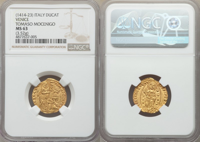 Venice. Tomaso Mocenigo gold Ducat ND (1414-23) MS63 NGC, Fr-1231. 

HID09801242...