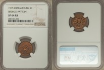 3-Piece Lot of Certified Centime and Franc Patterns NGC, 1) Marie-Adelaide bronze Specimen Pattern 5 Centimes 1915 - SP64 Red and Brown 2) Charlotte c...