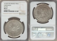 Chihuahua. Revolutionary "Army of the North" Peso 1915 CH-FM MS61 NGC, Chihuahua mint, KM619. 

HID09801242017