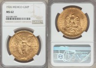 Estados Unidos gold 50 Pesos 1926 MS62 NGC, Mexico City mint, KM481. AGW 1.2056 oz. 

HID09801242017