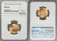 Willem III gold 10 Gulden 1876 MS65+ NGC, KM106. AGW 0.1947 oz. 

HID09801242017