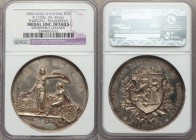Confederation silver " Thurgau Shooting Festival" Medal 1890 UNC Details (Improperly Cleaned) NGC, Richter-1250b, M-666. 45mm. For the Federal Swiss S...
